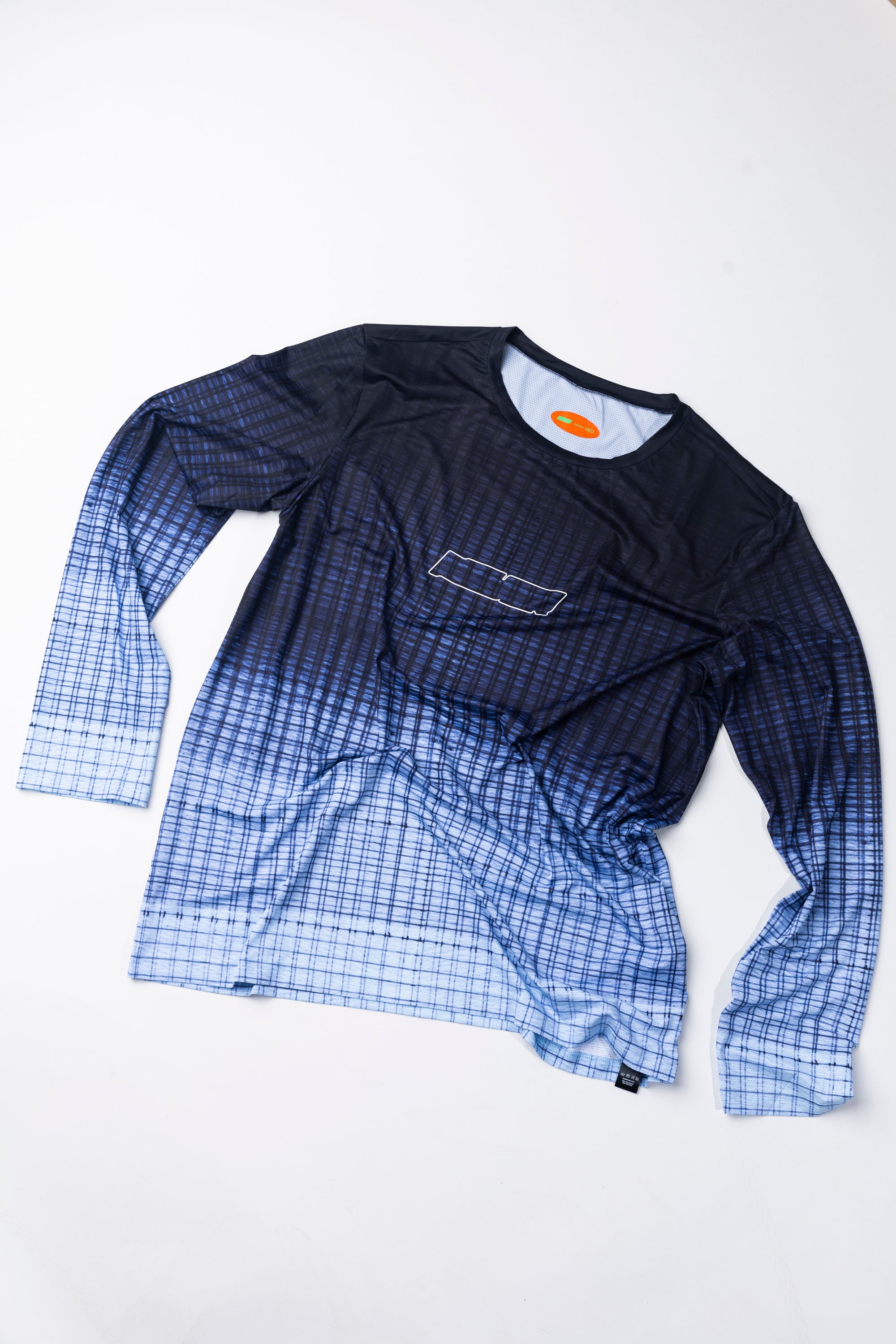 LONG SLEEVE BLUE GRID