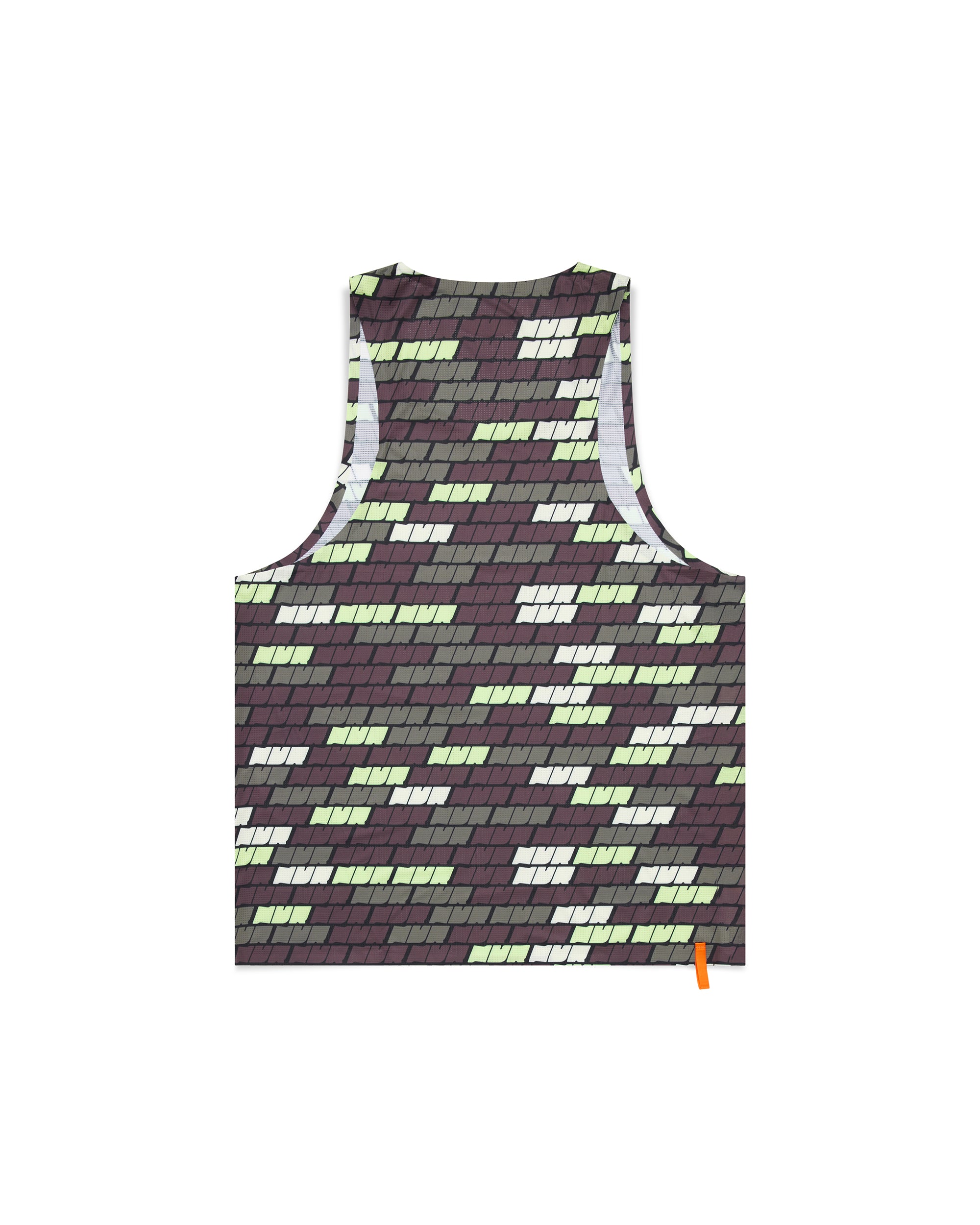 Back view of Bricks Singlet by NVR.RUN – breathable performance running gear