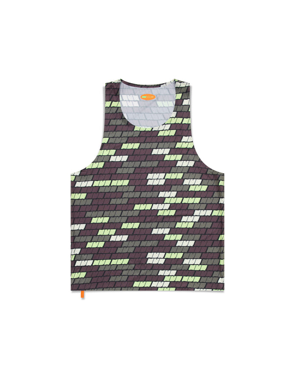 Flat lay of Bricks Singlet – premium running singlet for men